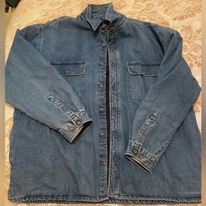 Weatherproof Denim Jacket Shirt. Polartec lines.